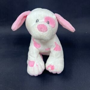 Ty Baby Pups Pink White Spotted Puppy Dog Plush 9” Stuffed Beanbag Toy 2016